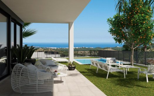 Brand new independent villas with sea views at Polop (Alicante province)