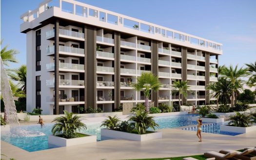 NEW BUILD GATED URBANIZATION IN TORREVIEJA ONLY 700M FROM THE BEACH