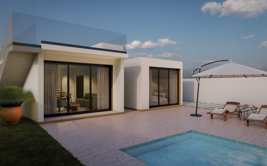 Ibizan-Style Villa in a Tranquil Spanish Village