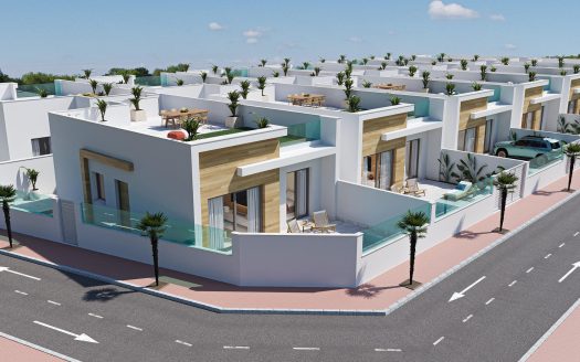 Modern One Level Villas with Private Pool and Solarium in El Jimenado Murcia