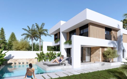 Modern Semi Detached Villas with Private Pool in Las Filipinas-Orihuela Costa