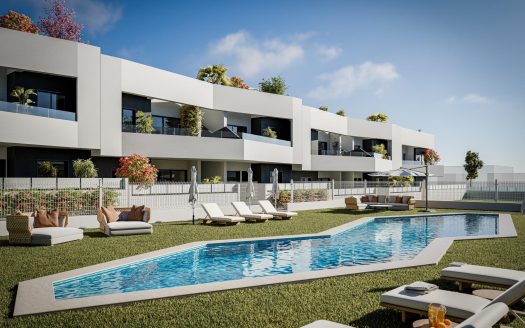 Modern, newly built bungalows in San Miguel de Salinas with 3 communal swimming pools