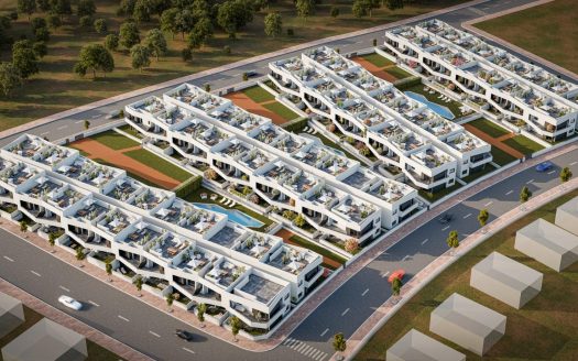 Modern, newly built bungalows in San Miguel de Salinas with 3 communal swimming pools
