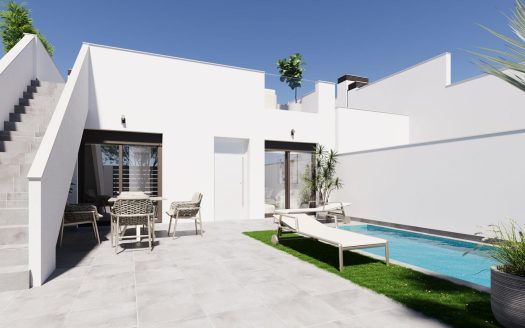 Modern, newly built semi-detached and terraced homes with private pools at El Alba Resort-Torre Pacheco