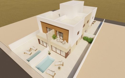 Modern New Build Quad Villas with Private Pool in Santiago de la Ribera