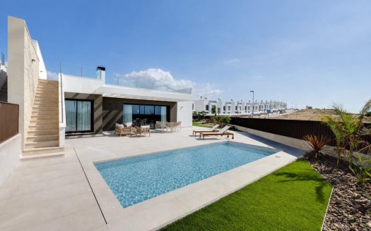 New Build Semi Detached Villas for Sale in Mutxamel with Private Pool and Sea Views
