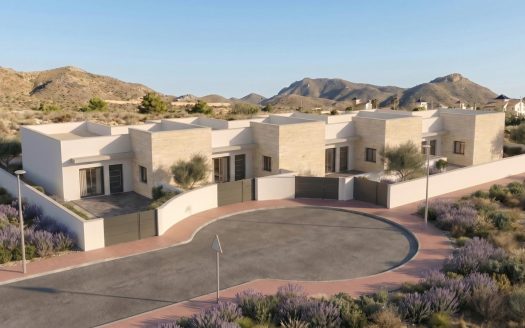 Development of 4 newly built semi-detached and terraced villas with private swimming pools at the Mazarrón Country Club