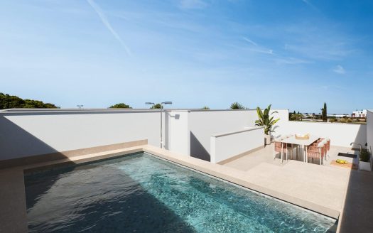 Contemporary-style townhouses with private swimming pools